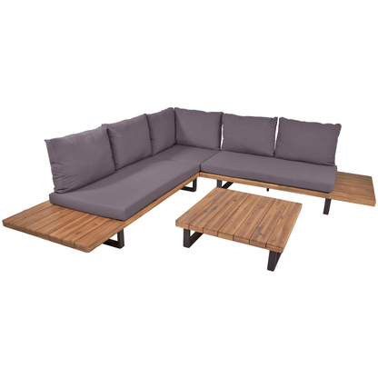 Artikelbild für Garden Pleasure Loungegruppe ACAPULCO anthrazit, schwarz Holz, Metall, 13-teilig, Artikelnummer 897732
