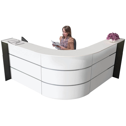 Artikelbild für Kerkmann Empfangstheke BARI L-Form, weiß, anthrazit 235,0 x 235,0 x 112,0 cm, Artikelnummer 690471