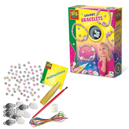 Artikelbild für SES Creative® Schmuck-Basteln-Set Armbänder Galaxy mehrfarbig, Artikelnummer 110666