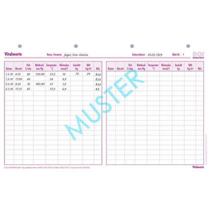 Artikelbild für BOI Vitalwerte (A) + (S) Formulare, 50 St., Artikelnummer 701886
