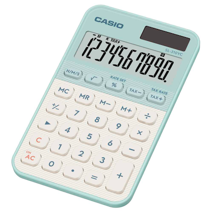Artikelbild 2 für CASIO SL-310YC-LG Taschenrechner hellgrün, weiß, Artikelnummer 776379