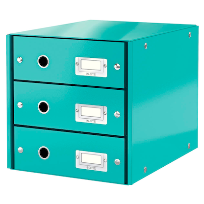 Artikelbild für LEITZ Schubladenbox Click & Store eisblau 60480051, DIN A4 mit 3 Schubladen, 1 St., Artikelnummer 211072