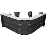 Artikelbild 1 für Kerkmann Empfangstheke BARI L-Form, anthrazit, weiß 235,0 x 235,0 x 112,0 cm, Artikelnummer 690483