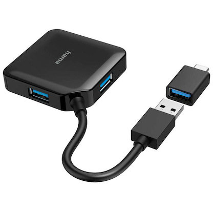 Artikelbild 2 für hama USB-Hub 4-fach schwarz, Artikelnummer 722763
