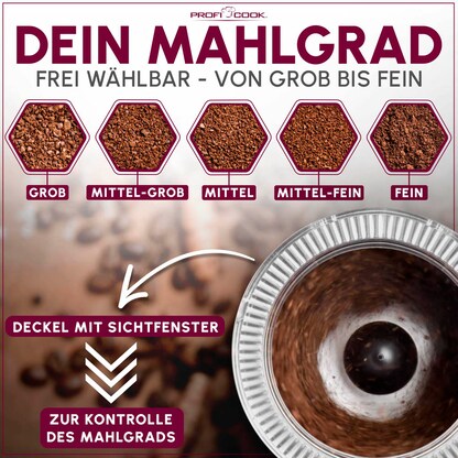 Artikelbild 8 für ProfiCook PC-KSW 1216 Kaffeemühle silber 150 W, Artikelnummer 299619