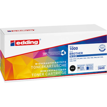 Artikelbild 2 für edding EDD-1000 schwarz Toner kompatibel zu brother TN-2120, Artikelnummer 115154