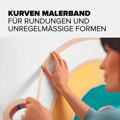 Artikelbild 5 für tesa KURVEN Kreppband beige 25,0 mm x 25,0 m 1 Rolle, Artikelnummer 723959