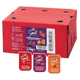 Artikelbild 1 für SCHWARTAU Samt Erdbeere, Aprikose, Sauerkirsche, Schwarzkirsche Konfitüre, 100 St., Artikelnummer 312056