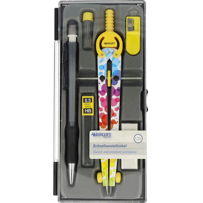 Artikelbild für WESTCOTT Zirkel bunt, gelb, 1 St., Artikelnummer 648729