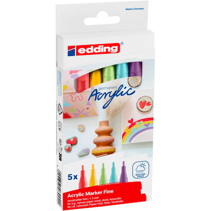 Artikelbild 2 für edding 5300 Acrylstifte-Set farbsortiert 1,0 - 2,0 mm, 5 St., Artikelnummer 786396