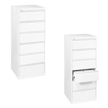 Artikelbild für CP Acurado Karteischrank verkehrsweiß 6 Schubladen 55,3 x 59,0 x 135,7 cm, 1 St., Artikelnummer 382598