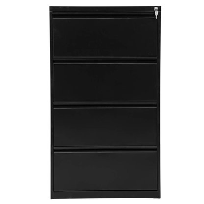 Artikelbild 4 für Gürkan Hängeregistraturschrank schwarz 4 Schubladen 76,0 x 62,0 x 132,0 cm, 1 St., Artikelnummer 889636