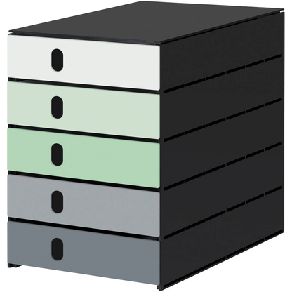 Artikelbild für styro Schubladenbox styroval pro Emotions Frühling grün, grau 14-8000.FR, DIN A4 mit 5 Schubladen, 1 St., Artikelnummer 660641