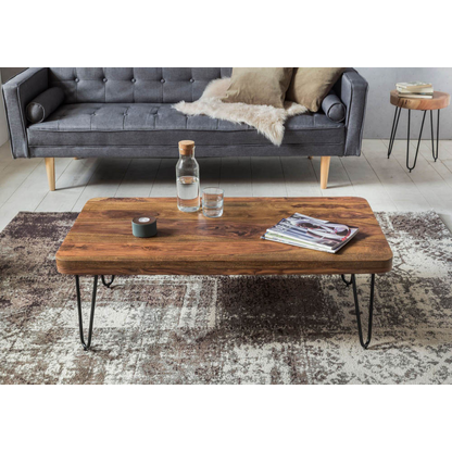 Artikelbild 5 für WOHNLING Couchtisch rechteckig Massivholz sheesham 115,0 x 60,0 x 40,0 cm, 1 St., Artikelnummer 904877