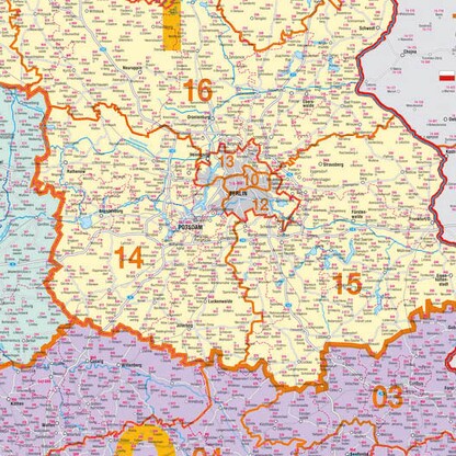 Artikelbild 2 für FRANKEN Postleitzahlenkarte Holz, Artikelnummer 343463