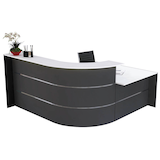 Artikelbild 1 für Kerkmann Empfangstheke BARI L-Form, anthrazit, weiß 235,0 x 200,0 x 112,0 cm, Artikelnummer 690507