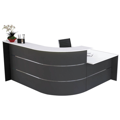 Artikelbild für Kerkmann Empfangstheke BARI L-Form, anthrazit, weiß 235,0 x 200,0 x 112,0 cm, Artikelnummer 690507