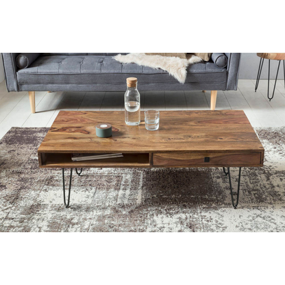 Artikelbild 5 für WOHNLING Couchtisch rechteckig Massivholz sheesham 110,0 x 60,0 x 40,0 cm, 1 St., Artikelnummer 905032