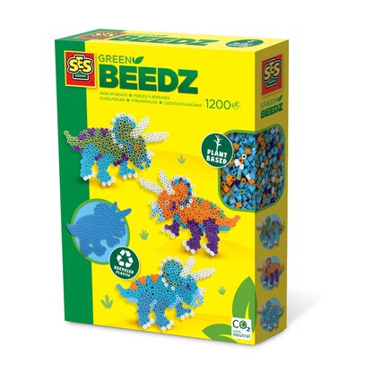 Artikelbild 2 für SES Creative® Bügelperlen Set GREEN BEEDZ Triceratops mehrfarbig, Artikelnummer 110639