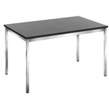 Artikelbild 1 für SODEMATUB Mehrzwecktisch esche-schwarz rechteckig, Vierkantrohr chrom, 120,0 x 80,0 x 74,0 cm, Artikelnummer 404947
