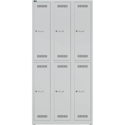 Artikelbild 3 für BISLEY LIGHT Spind lichtgrau GL09T2645, 6 Schließfächer 90,0 x 50,0 x 185,0 cm, Artikelnummer 280212