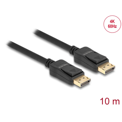 Artikelbild für DeLOCK DisplayPort 1.2 Kabel 4K 60 Hz 10,0 m schwarz, 1 St., Artikelnummer 894917