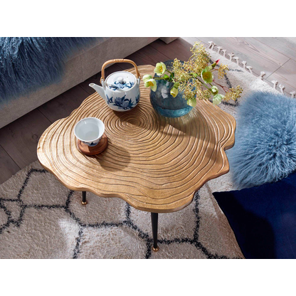 Artikelbild 6 für WOHNLING Couchtisch freiform Aluminium gold 64,0 x 64,0 x 37,0 cm, 1 St., Artikelnummer 166458