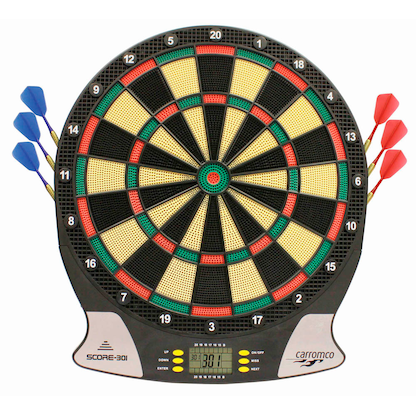 Artikelbild für carromco Dartscheibe mit Darts Score 301 schwarz, Artikelnummer 277359