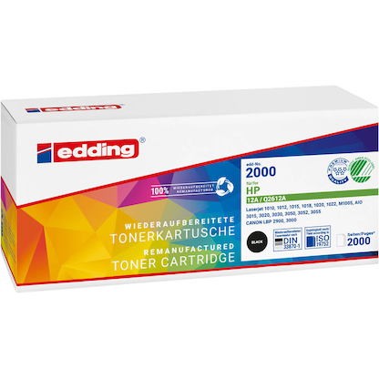 Artikelbild 2 für edding EDD-2000 schwarz Toner kompatibel zu HP 12A (Q2612A), Artikelnummer 167262