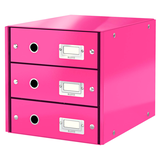 Artikelbild 1 für LEITZ Schubladenbox Click & Store pink 60480023, DIN A4 mit 3 Schubladen, 1 St., Artikelnummer 211452