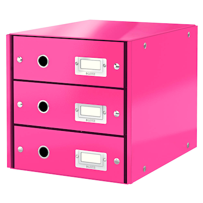 Artikelbild für LEITZ Schubladenbox Click & Store pink 60480023, DIN A4 mit 3 Schubladen, 1 St., Artikelnummer 211452