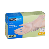 Artikelbild 1 für HYGOSTAR unisex Einmalhandschuhe IDEAL transparent Größe M, 100 St., Artikelnummer 597781