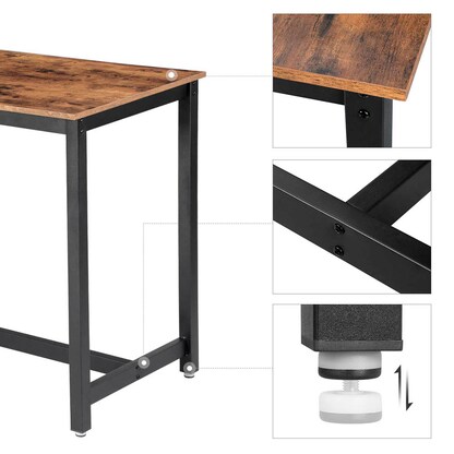 Artikelbild 8 für VASAGLE Stehtisch rechteckig Spanplatte braun 120,0 x 60,0 x 90,0 cm, 1 St., Artikelnummer 262457