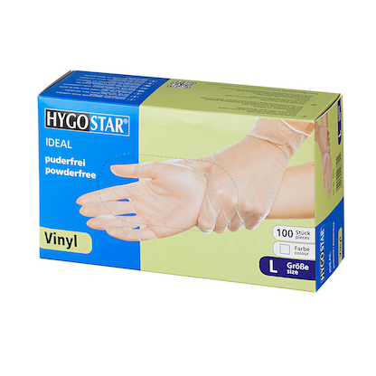Artikelbild 2 für HYGOSTAR unisex Einmalhandschuhe IDEAL transparent Größe L, 100 St., Artikelnummer 597799