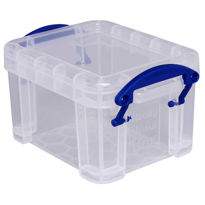 Artikelbild für Really Useful Box Aufbewahrungsbox 0,14 l transparent 9,0 x 6,5 x 5,5 cm, 1 St., Artikelnummer 327813