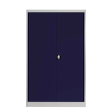 Artikelbild 1 für mauser Stahlschrank entero BF6 - 12 -7035/5003 lichtgrau, saphirblau 4 Fachböden 120,0 x 60,0 x 195,0 cm, aufgebaut, 1 St., Artikelnummer 258626