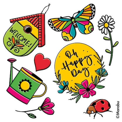 Artikelbild 4 für Marabu Garden Fenstermalfarben farbsortiert 10x 25,0 ml, Artikelnummer 131179