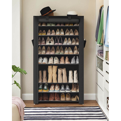 Artikelbild 2 für SONGMICS Schuhregal schwarz 88,0 x 28,0 x 160,0 cm, 1 St., Artikelnummer 262236