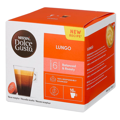 Artikelbild 4 für NESCAFÉ DOLCE GUSTO® LUNGO Kaffeekapseln, Arabicabohnen 16 Stück, Artikelnummer 383727