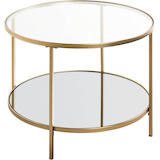 Artikelbild 1 für HAKU Möbel Beistelltisch rund Spiegel, Sicherheitsglas gold 60,0 x 60,0 x 45,0 cm, 1 St., Artikelnummer 772470