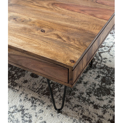 Artikelbild 9 für WOHNLING Couchtisch rechteckig Massivholz sheesham 110,0 x 60,0 x 40,0 cm, 1 St., Artikelnummer 905032