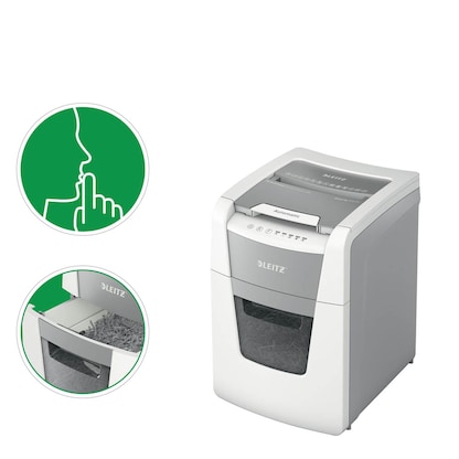 Artikelbild 14 für LEITZ IQ Autofeed Small Office 100 Aktenvernichter mit Partikelschnitt P-5, 2 x 15 mm, bis 100 Blatt, weiß, Artikelnummer 267151