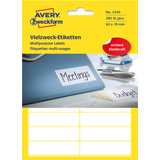 Artikelbild 1 für AVERY Zweckform Etiketten 3340 weiß 62,0 x 19,0 mm, 392 Etiketten , Artikelnummer 647073