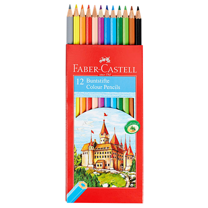 Artikelbild für FABER-CASTELL CASTLE Buntstifte farbsortiert, 12 St., Artikelnummer 685529