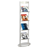 Artikelbild 1 für Kerkmann Prospektregal Sirius silber DIN A4 4 Fächer 42,0 x 34,0 x 170,0 cm, 1 St., Artikelnummer 224618