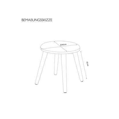 Artikelbild 4 für Echtwerk Hocker Scandi EW-SH-0495 creme, 1 St., Artikelnummer 162034