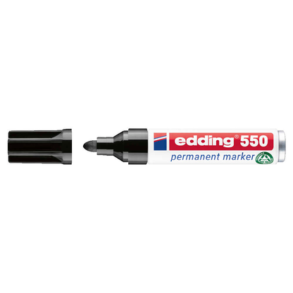 Artikelbild 2 für edding 550 Permanentmarker schwarz 3,0 - 4,0 mm, 1 St., Artikelnummer 185058