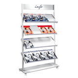 Artikelbild 1 für Kerkmann Prospektregal silber DIN A4 98,5 x 30,0 x 165,0 cm, 1 St., Artikelnummer 140889