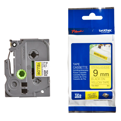 Artikelbild für brother Schriftband TZe-S621 TZES621, 9 mm, schwarz auf gelb, 1 St., Artikelnummer 224648