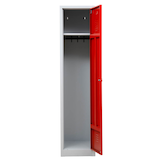 Artikelbild 1 für Gürkan Spind lichtgrau, feuerrot 104918, 1 Schließfach 40,0 x 50,0 x 180,0 cm, Artikelnummer 560488